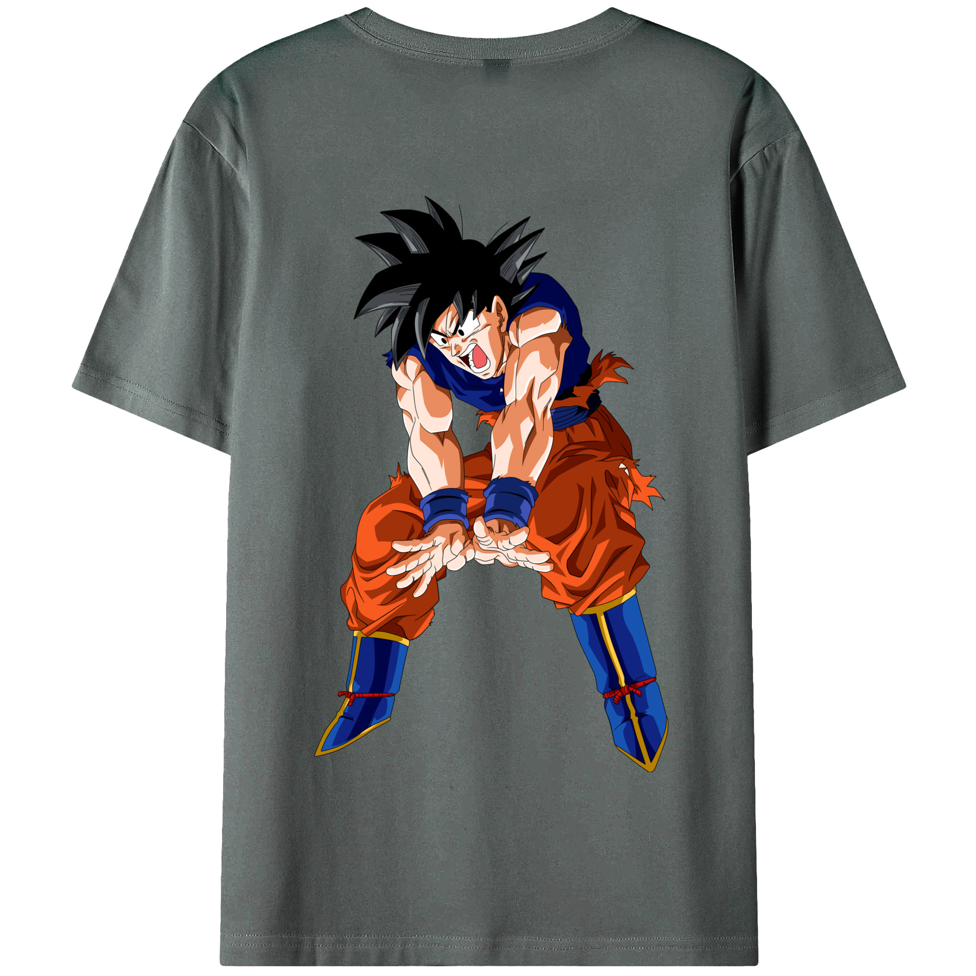 （画像用） ドラゴンボール 孫悟空（そん ごくう）Son Goku カカロット DRAGON BALL Kakarotto 綿100％半袖Tシャツ（背面プリント）